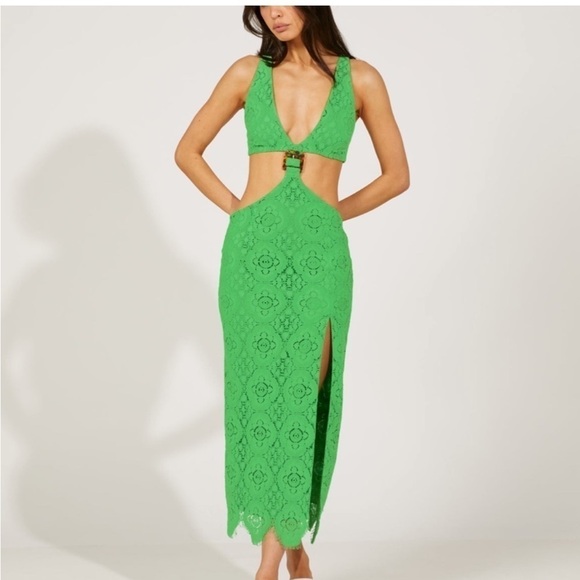 BNWT ALICE MCCALL LIME YVONNE MIDI DRESS - Picture 3 of 12